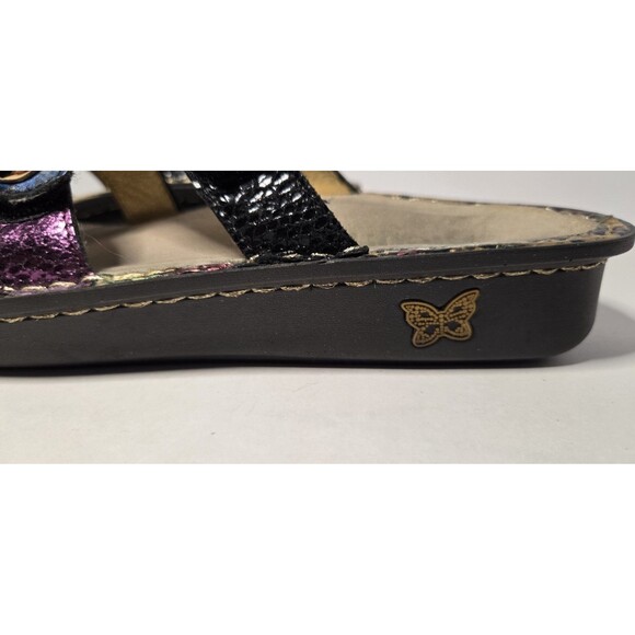 Alegria Slip on Adjustable sandals Multi Color metallic floral EU 40 US 10 - Picture 5 of 9